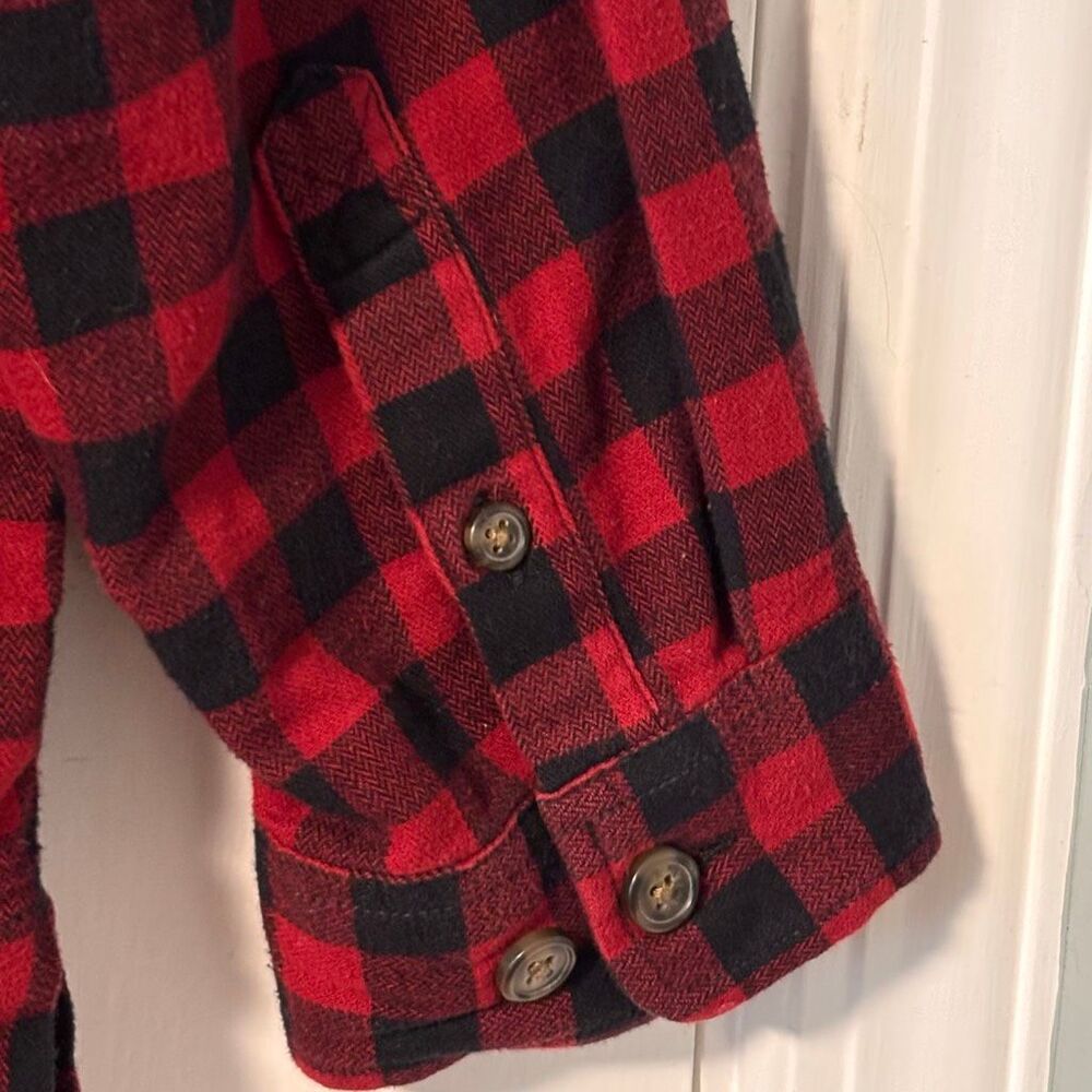 Carhartt Rugged Flex Loose Fit Button Up Flannel Shirt Red Black Buffalo Plaid W - Picture 5 of 10